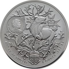 1 Dollar In the name of Elizabeth II, 6th Portrait - Coat of Arms - Queensland, Silver