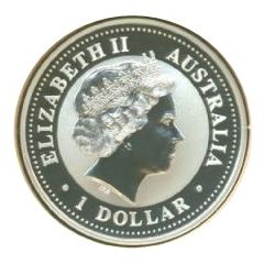 1 Dollar - Elizabeth II 4th Portrait - Australian Kookaburra - South Carolina Privy