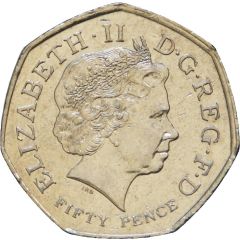 50 Pence - Elizabeth II 4th portrait, Kew Gardens
