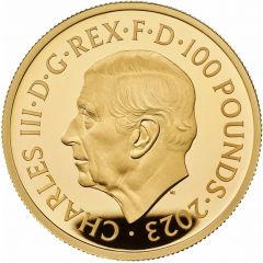 100 Pounds - Charles III The Lion and The Eagle, Gold Proof