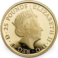25 Pounds - Elizabeth II Lion of England, Gold Proof