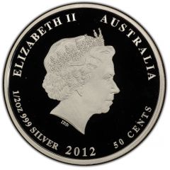50 Cents - Elizabeth II 4th Portrait - Octopus