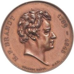 Henri-François Brandt - Swiss Numismatic Society Neuchâtel, bronze