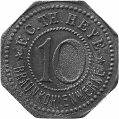 10 Pfennigs - Annahütte Th. Heye Braunkohlenwerke