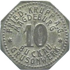 10 Pfennig - Magdeburg-Buckau Fried. Krupp AG, Grusonwerk