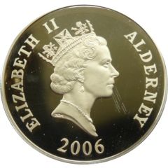 5 Pounds - Elizabeth II Branch Line, Silver Proof Gold plated