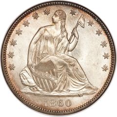 1/2 Dollar `Seated Liberty Half Dollar` without date arrows