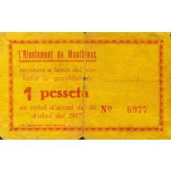 1 Peseta Montblanc