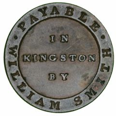 1/2 Penny - Jamaica Currency, William Smith Kingston