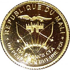 100 Francs CFA 10 Years Palladium Maple Leaf