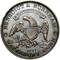 Hard Times Token - Benedict and Burnham, Metal Products Waterbury, CT