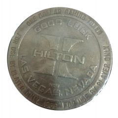 1 Dollar Gaming Token - Hilton Hotel Casino Las Vegas, Nevada