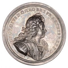 Medal - George I Arrival in England, silver