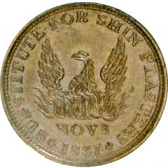 1 Cent - Hard Times Token - Shin Plasters May Tenth