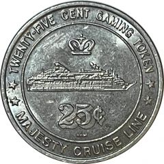 Token - 25 Cents Majesty Cruise Line Casino Token