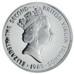 50 Cents - Elizabeth II Dolphin Fish, Silver Proof