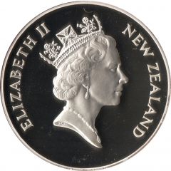 5 Dollars - Elizabeth II 3rd Portrait, Saddleback, Silver Proof