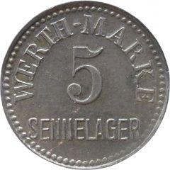5 Pfennig Werth-Marke, Sennelager
