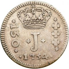 150 Réis - José I Province of Minas Gerais, Bahia Mint