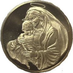Holiday Greeting Card Medal - Madonna and Child