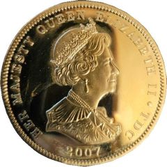 5 Pounds - Elizabeth II Princess Diana - gold plated