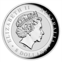 8 Dollars - Elizabeth II 4th Portrait - Australian Wedge-Tailed Eagle - Silver Proof High Relief