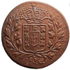 30 Réis - 1/2 Tanga - Maria II Pattern, Damão Mint