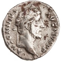 Denarius - Antoninus Pius COS III DES IIII, Pax