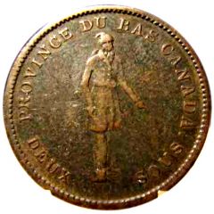 1 Penny / 2 Sous City Bank