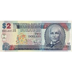 2 Dollars Large doted numeral, half grey windmill