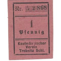 1 Pfennig Kaufmännischer Verein/Vorschußverein, roman type
