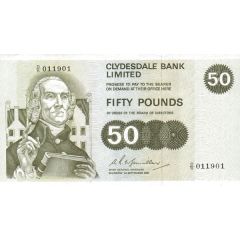 50 Pounds Clydesdale Bank