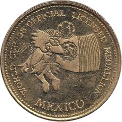 Official Licensed Medallion - France 98 World Cup Mexico