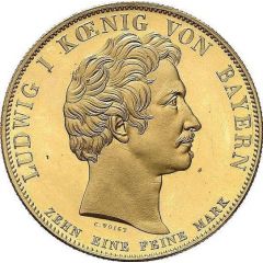 1 Conventionsthaler - Louis I Geschichtstaler, Mortgage Bank - Pattern