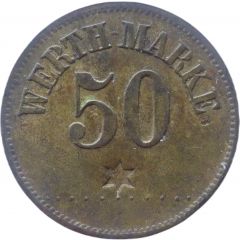 50 Pfennig Werth-Marke, Countermarked `✶`