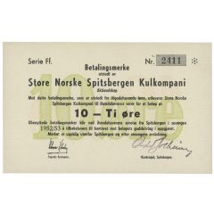 10 Øre Great Norwegian Spitsbergen Coal Company