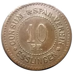 10 Pfennig - Esslingen Consum and Spar-Verein