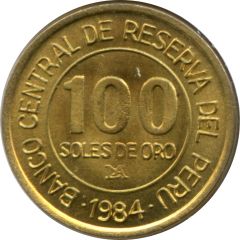 100 Soles de Oro Miguel Grau