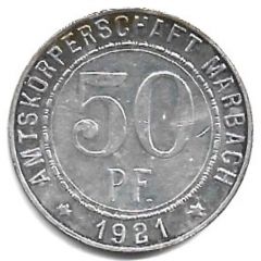 50 Pfennig - Marbach Friedrich Schiller