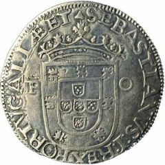 Tostão - Sebastião I 1st type, `P-O`, Porto mint