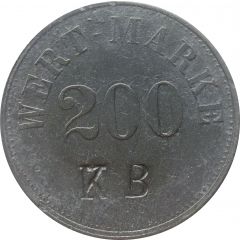 200 Pfennig Wert-Marke, Countermarked `KB`