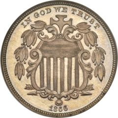 5 Cents `Shield Nickel`
