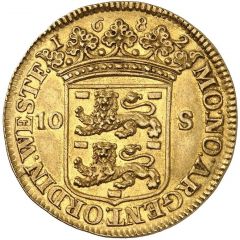 10 Stuivers Gold pattern of 2 ducat weight