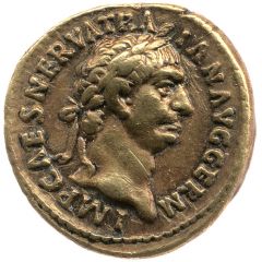 Aureus - Trajan PONT MAX TR POT COS II, Fortuna