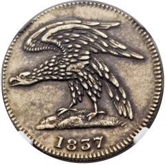 3 Cents - Hard Times Token - Feuchtwanger Defiant Eagle