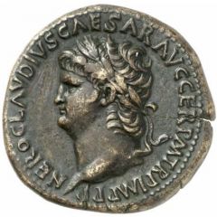 Sestertius - Nero PACE P R TERRA MARIQ PARTA IANVM CLVSIT S C