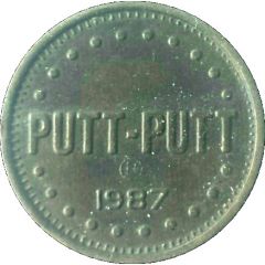 Putt-Putt Golf and Games brass, with date