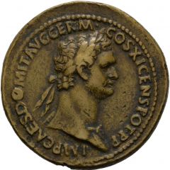 Sestertius - Domitian PACI AVGVST S C, Pax