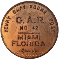 Token - Grand Army of the Republic No. 42 Miami, Florida