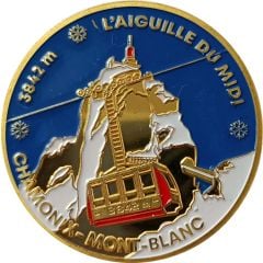 Jeton touristique - La Monnaie du Patrimoine - Chamonix - Mont-Blanc - L`aiguille du Midi